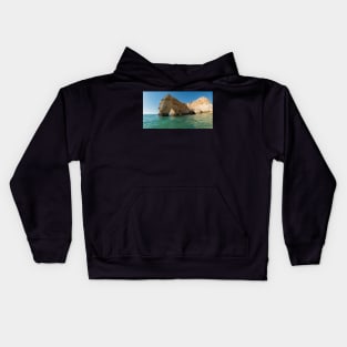 Cliffs at Marinha beach Kids Hoodie